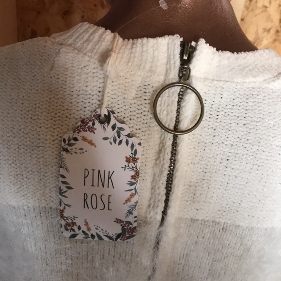 Pink Rose Crop Sweater - Picture 3 of 3